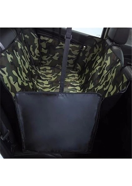 Araç / Oto Içi Arka Koltuk Köpek Örtüsü- Kamuflaj Desenli