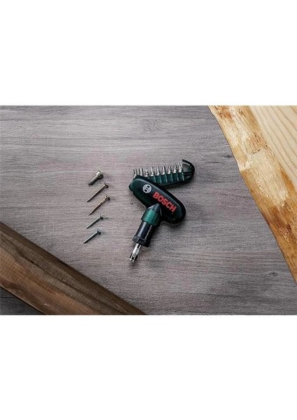 Professional Accessories Diy Circirli Tornavida ve 9 Vidalama Ucu, Gri