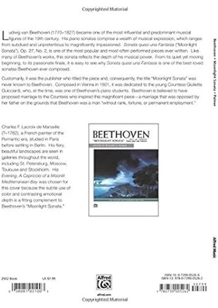 Beethoven: Moonlight Sonata Op. 27 No. 2 (Alfred Masterwork Editions)