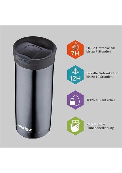 Huron Snapseal Termos Bardak 470 ml Gri fiyatları