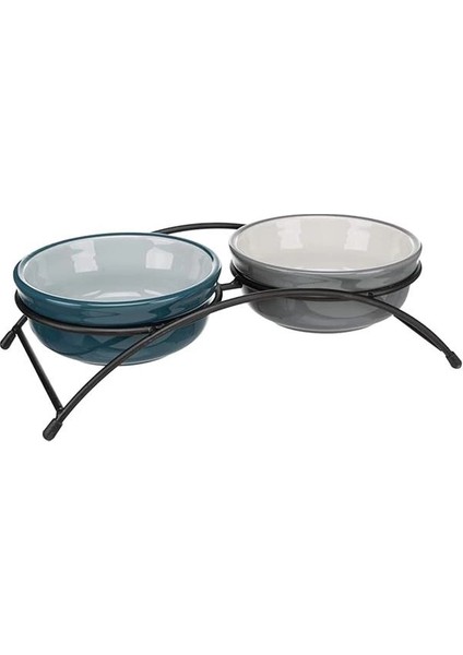 Köpek Seramik Mama Su Kabı Seti 2 × 0,25 Lt