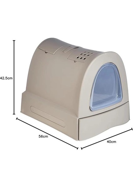 Imac Zuma Çekmeceli Kapalı Kedi Tuvaleti Gri 40X56X42.5CM fırsatları