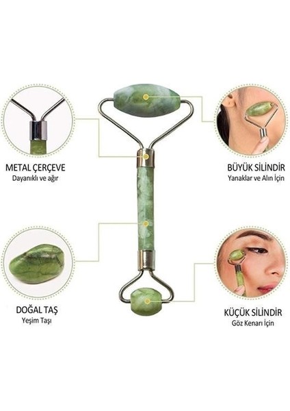 Buffer® 2li Set Çift Taraflı Cilt Temizleme Fırçası ve Yeşim Taşı Çift Taraflı Cilt Masaj fırsatları