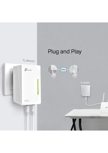 TL-WPA4220T Kit, AV600 300MBPS Kablosuz Tak Kullan 2 Lan Portlu 300M Mesafeli Menzil Genişle fırsatları