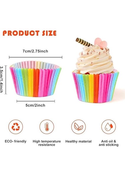 100 Adet Desenli Cupcake Kalıbı,renkli Browni ve Muffin Kabı,kağıdı fiyatları