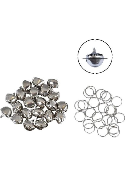 X-Perk Büyük Boy Kedi Köpek Tasma Zili 24 Adet Çap 14 mm Hobi Zili Çıngırak Zil fırsatları