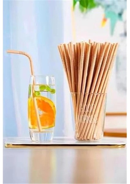 Körüklü Kraft Kağıt Pipet 200 Adet modelleri