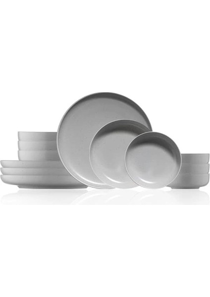 Moderna 12 Parça 4 Kişilik Yemek Takımı Gri