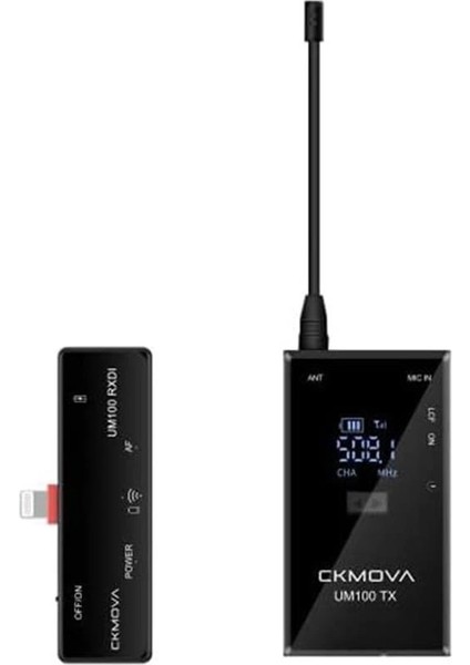 UM100 Kit-5 Iphone, Ipad Ios Uhf Kablosuz Yaka Mikrofon Seti