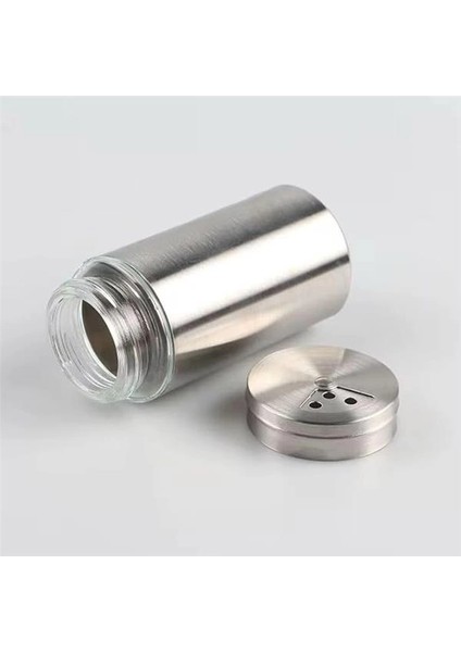 2'li Ayarlanabilir Metal Gövdeli Cam Tuzluk ve Baharatlık Seti - Şık ve Dayanıklı modelleri