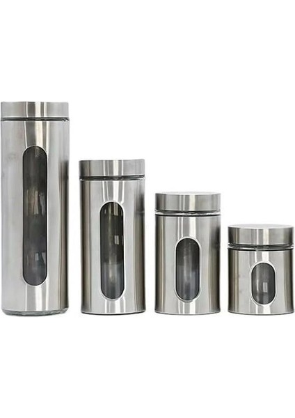 2'li Ayarlanabilir Metal Gövdeli Cam Tuzluk ve Baharatlık Seti - Şık ve Dayanıklı