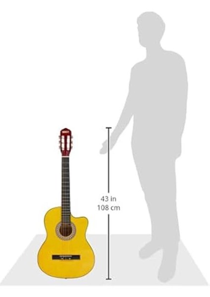 CG-395YL Klasik Gitar 4/4 Kesik Kasa Full Set (Çanta Askı Tuner Metod Pena) fırsatları