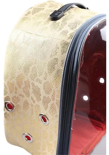 Şeffaf Astronot Fileli Kedi Köpek Taşıma Çantası 42X22X33 cm Snake Sarı fırsatları