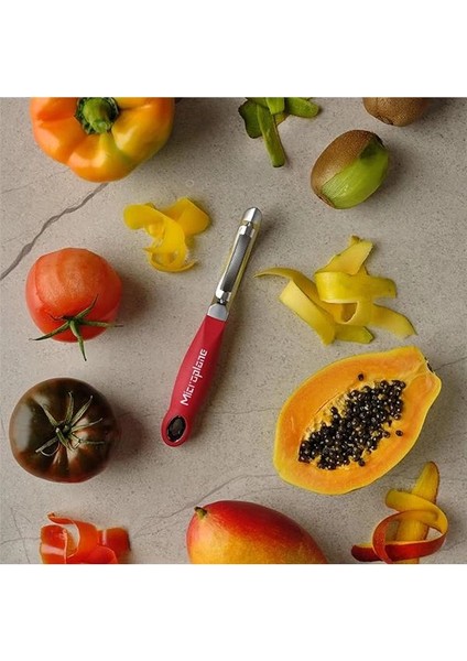 Profesyonel Soyucu, Dişli Çift Bıçaklı Paslanmaz Çelik, Sağ Elini Kullananlar ve Solaklar fırsatları