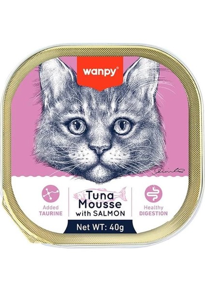 Kedi 40G 6'lı Ton Balıklı & Somonlu Alutray Yaş Mama