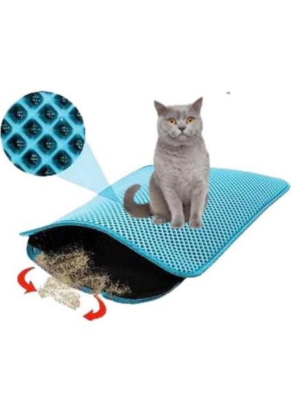 Kedi Tuvaleti Önü Elekli Kedi Kumu Paspası 60 x 40 cm