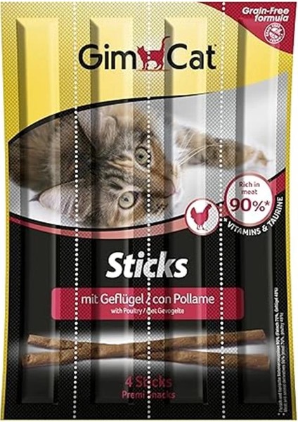 Sticks Tavuklu Kedi Çubuk Ödülü 4lü Parça