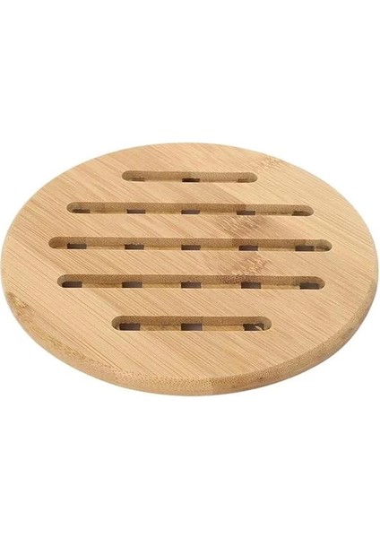 Bambu Nihale Isıya Dayanıklı Ahşap Tencere ve Tava Altlığı Kaymaz Mutfak Servis Ürünü