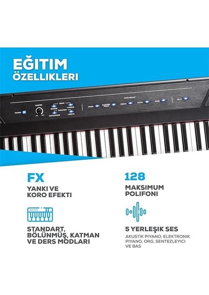 Recital Dijital Piano Klavye 88 Tuşlu Yeni Başlayanlar Için Yarı Ağırlıklı Tuşlu, Dahili modelleri