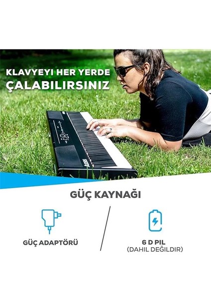 Recital Dijital Piano Klavye 88 Tuşlu Yeni Başlayanlar Için Yarı Ağırlıklı Tuşlu, Dahili indirimleri