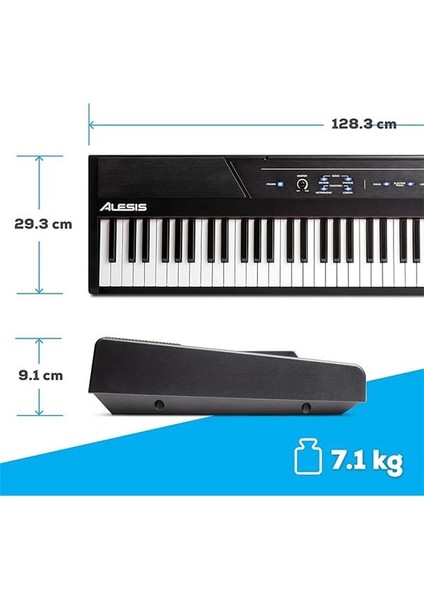 Recital Dijital Piano Klavye 88 Tuşlu Yeni Başlayanlar Için Yarı Ağırlıklı Tuşlu, Dahili