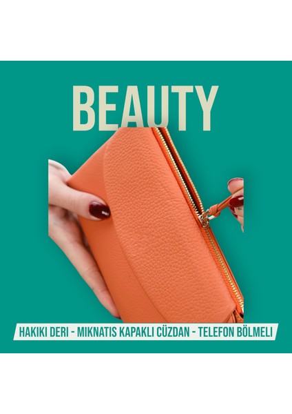 Gerçek Deri Kadın Mıknatıs Kapaklı Cüzdan modelleri