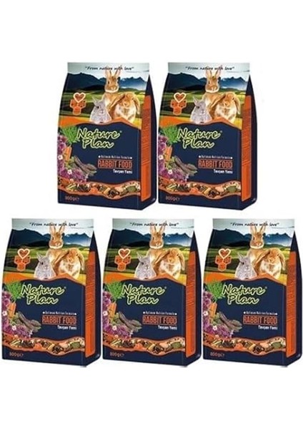 Nature Plan Tavşan Yemi 800 Gr, 5 Paket modelleri