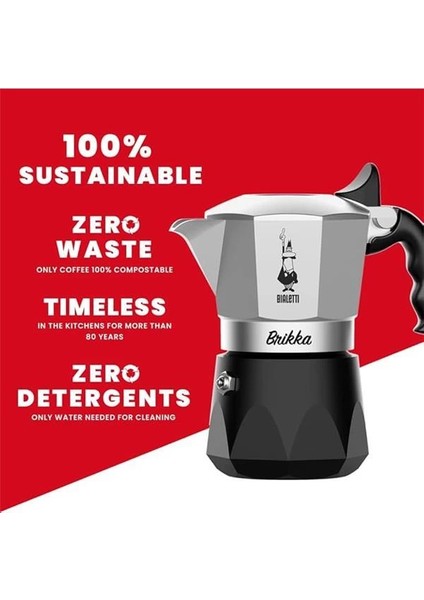 Bialetti Brikka 2 Cup Moka Pot