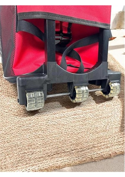 Beylini Tekerlekli Kedi Köpek Taşıma Çantası Fileli Şeffaf Yıkanabilir Evcil Hayvan Taşıma Çantası indirimleri