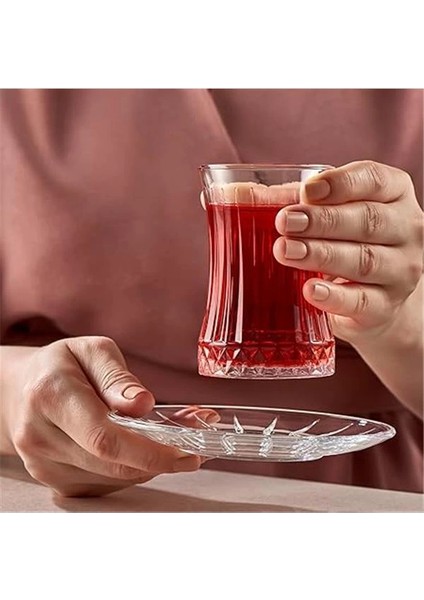 , Elysia Çay Bardağı 170CC Damla Logo 6'lı Kutudadır, 42901G00, Şeffaf modelleri