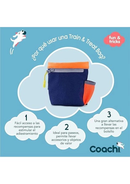 Coachi Profesyonel Köpek Eğitim ve Ödül Çantası, Lacivert Mercan Sarı fiyatları