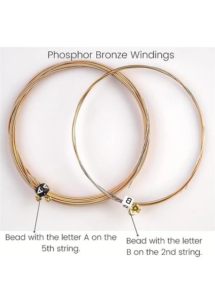 Strings Gold Series Gag L Pb Light Takım Tel - Yeni Seri Akustik Gitar Teli 012-053 fırsatları