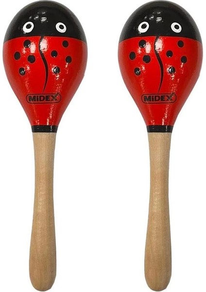 Midex ORF-MRC-11X Örf Aletleri Ağaç Marakas Kaliteli Maracas 2 Adet (Çift)