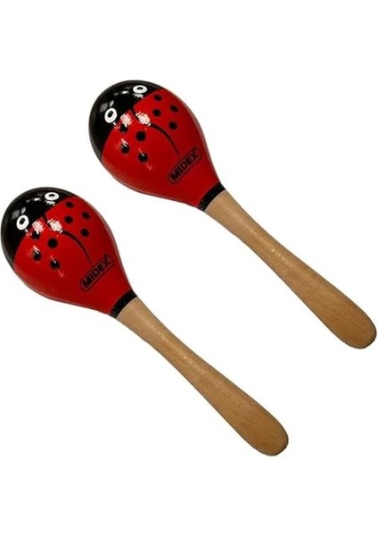 Midex ORF-MRC-11X Örf Aletleri Ağaç Marakas Kaliteli Maracas 2 Adet (Çift) fırsatları