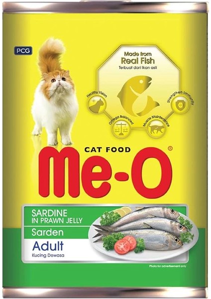 Me-O Canned Sardalya Karides Soslu Kedi Konserve, 400 gr
