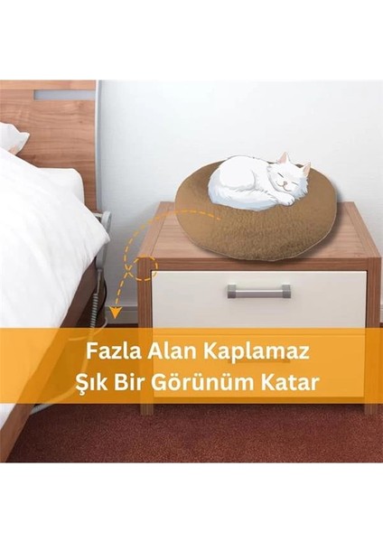 Beylini Kedi Köpek Yatağı Peluş Kumaş Minderli Konforlu Oyun Uyku Alanı Yatağı 50X50 (Kahverengi) modelleri