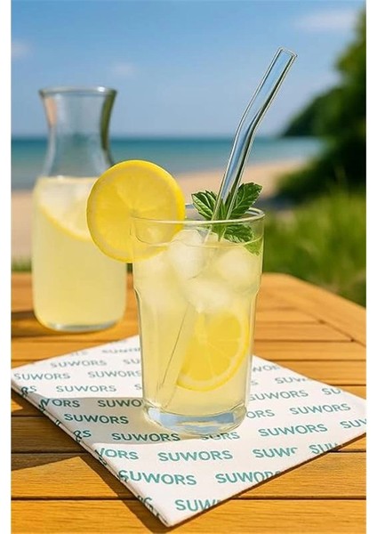 Cam Pipet Seti – 6 Adet Şeffaf Yeniden Kullanılabilir Pipet, Çevre Dostu & Yıkanabilir indirimleri