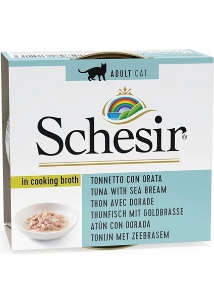 Broth Ton Balıklı ve Çipuralı Et Suyunda Yetişkin Kedi Konservesi 70G