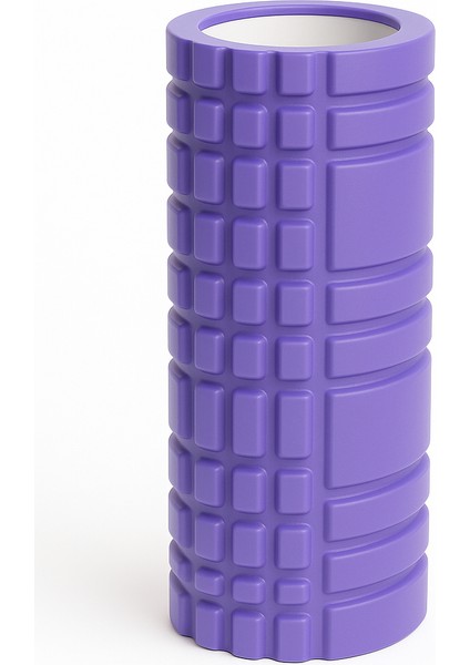 Foam Roller Masaj Rulosu – Yoga, Pilates, Fitness ve Fizyoterapi İçin EVA Köpük Masaj Aleti (33x14 cm) Mor