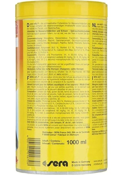 Raffy P Kaplumbağa Yemi 1000 ml 250 gr