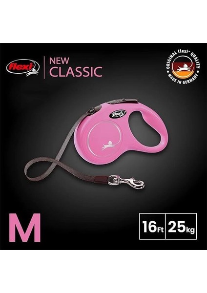 Flexi New Classic M Beden Pembe 5mt Şerit Tasma modelleri
