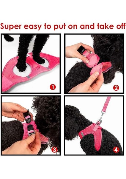 Air-Mesh Küçük ve Orta Irk Kedi Köpek Göğüs Tasması - Yumuşak, Nefes Alabilir, Dayanıklı modelleri