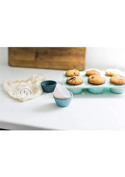 Muffin Pişirme Kalıbı 12 Adet Silikon Kek Kalıbı Cupcake Çikolata ve Sade Kek (12 Adet) fiyatları