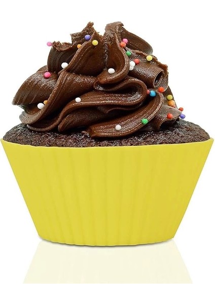 Muffin Pişirme Kalıbı 12 Adet Silikon Kek Kalıbı Cupcake Çikolata ve Sade Kek (12 Adet) indirimleri