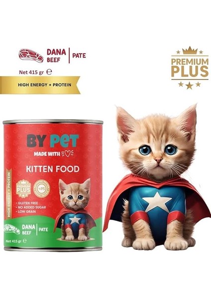 Yavru Kediler Için Dana Etli Konserve Yaş Mama 415 gr x 12 Adet fiyatları