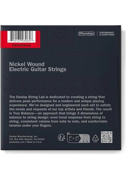 Dunlop DEN0942 Nickel Light Elektro Gitar Teli (9-42) fiyatları