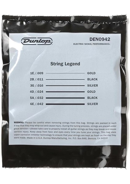 Dunlop DEN0942 Nickel Light Elektro Gitar Teli (9-42) modelleri