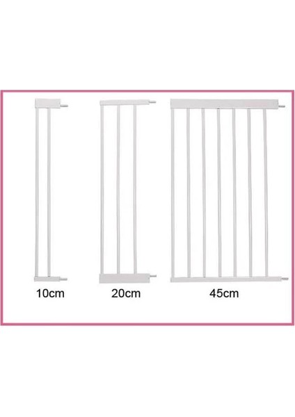 Otomatik Kapanır Güvenlik Kapısı Uzatma Parçası (20 Cm, Beyaz)