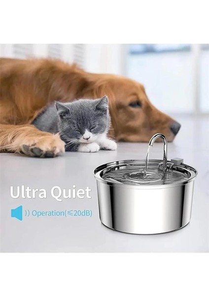 3.2 L Paslanmaz Çelik Kedi Köpek Için Su Pınarı Su Çeşmesi Su Sebili Sessiz Pompalı modelleri