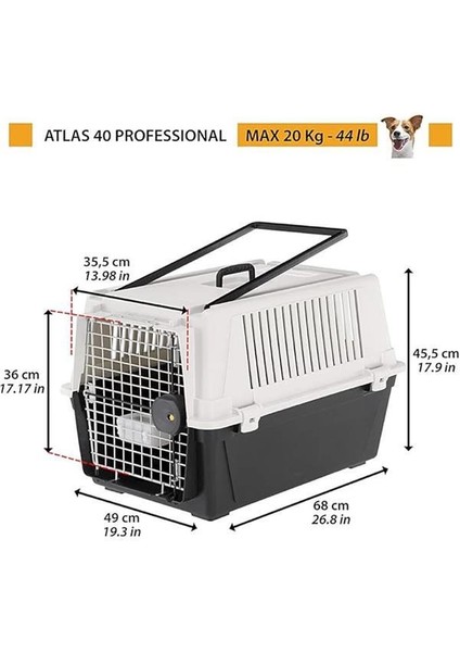 Atlas 40 Orta Boy Köpekler Için Taşıma Kutusu, Köpek Taşıma Kutusu, Güvenlik Kilidi fiyatları